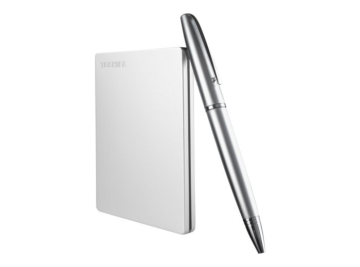 Dysk zewnętrzny Toshiba Canvio Slim 2TB 2.5" Micro-USB B 3.2 Gen 1 (3.1 Gen 1) Srebrny