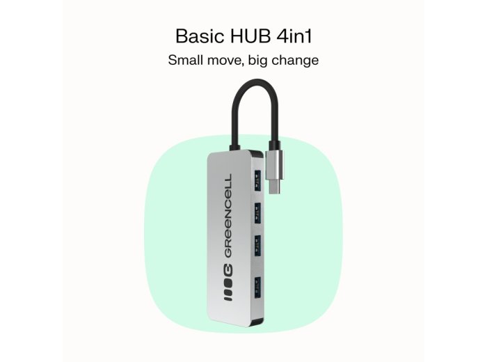 HUB USB-C Basic USB-C do 4x USB-A 3.0