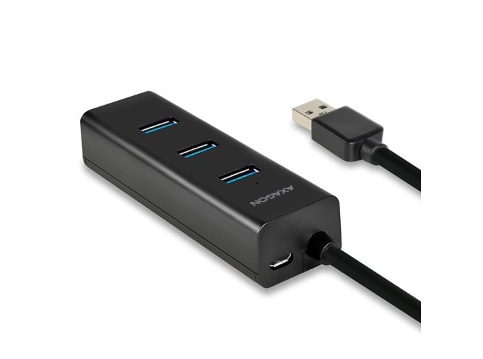 HUE-S2BP Hub 4-portowy USB 3.2 Gen 1, 1.2m kabel, zasilacz sieciowy