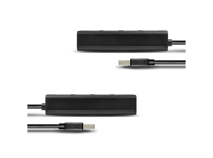 HUE-S2BP Hub 4-portowy USB 3.2 Gen 1, 1.2m kabel, zasilacz sieciowy