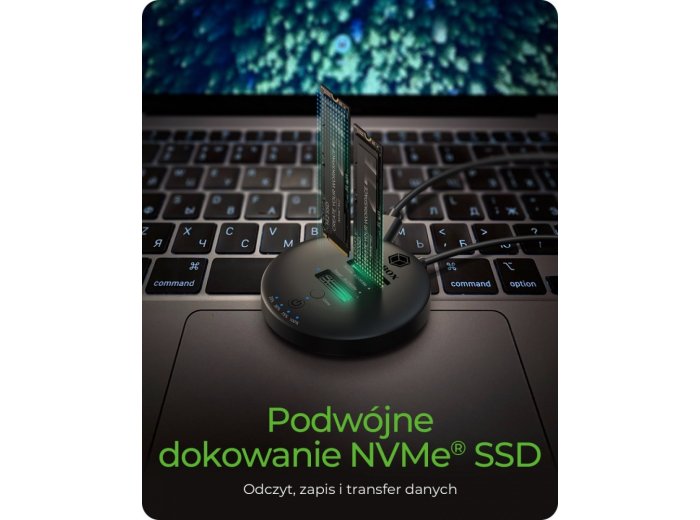 Stacja klonująca+dockująca dla 2xNVMe M.2SSD IB-1612MCL-C31