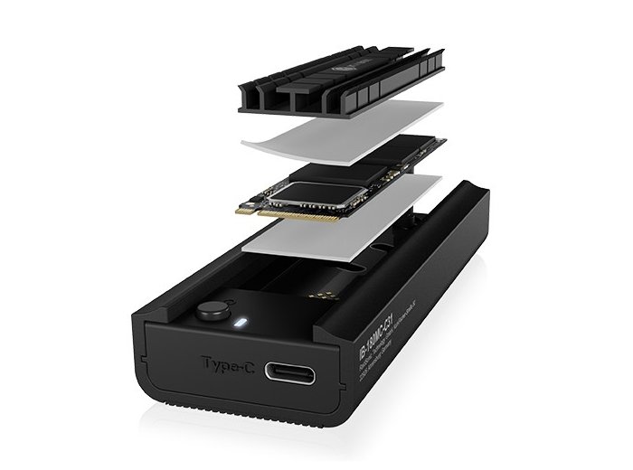 Stacja dokująca IB-180MC-C31 M.2 NVMe&SATA Docking, USB 3.2 (Gen2) Type-C, Aluminium