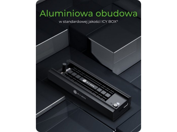 Stacja dokująca IB-180MC-C31 M.2 NVMe&SATA Docking, USB 3.2 (Gen2) Type-C, Aluminium