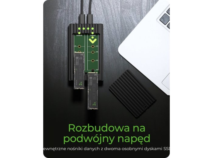 Stacja ICY BOX IB-2817MCL-C31  z funkcją klonowania dla 2x NVMe  SSD