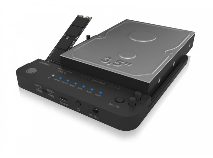 Stacja klonująca i dokująca IB-2913MCL-C31 dla M.2 NVMe SSD i HDD