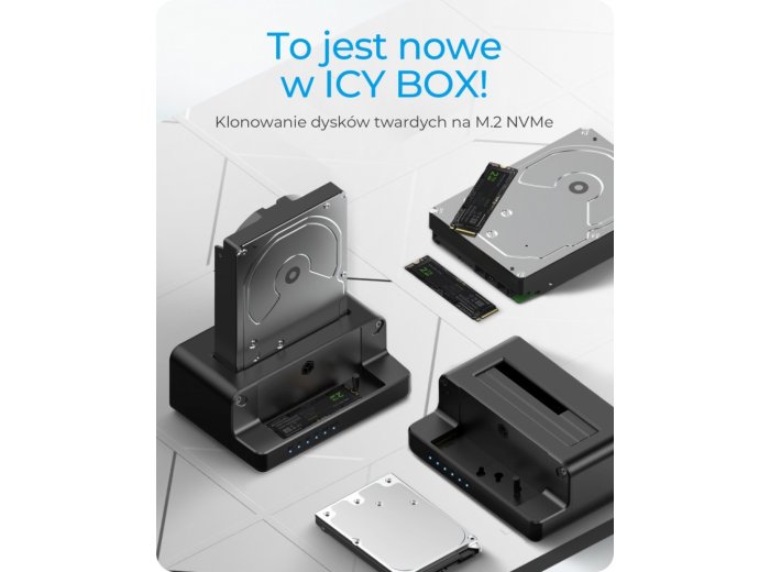 Stacja dokująca i klonująca IB-2914MSCL-C31 2,5 i 3,5 cala na M.2 NVMe