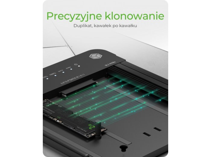 Stacja dokująca/klonująca IB-2915MSCL-C31 M.2 dla M.2 0NVMe i SATA 2,5/3,5 SSD/HDD