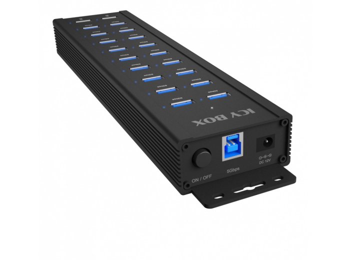 Hub IB-HUB1720-U3 20 port HUB, 96 WATT PSU, 18 x USB-A Port,2 x USB port do ładowania