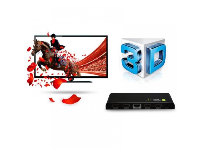 Rozgałęziacz telewizyjny Techly IDATA HDMI-4K4 4x HDMI