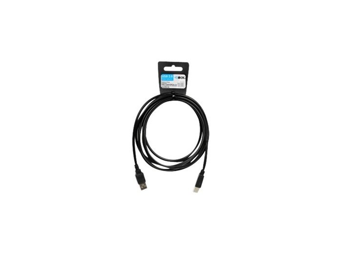 Kabel IBOX USB 2.0 A-B M/M 3M DRUKARKA IKU2D30 (USB 2.0 typu A M - USB 2.0 typu B M; 3m; kolor czarny)