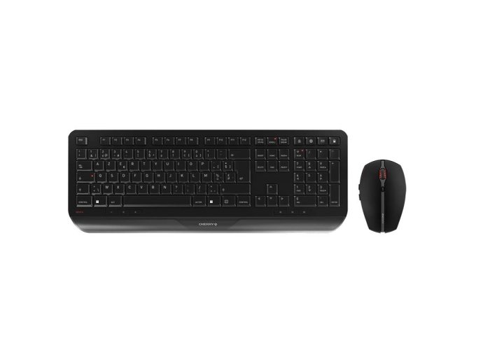 CHERRY Gentix Desktop klawiatura Dołączona myszka Biuro RF Wireless Swiss Czarny