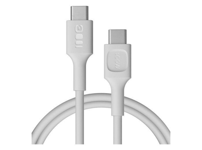 Kabel USB-C-USB-C PowerFlex 100W silikonowy 1.2m biały