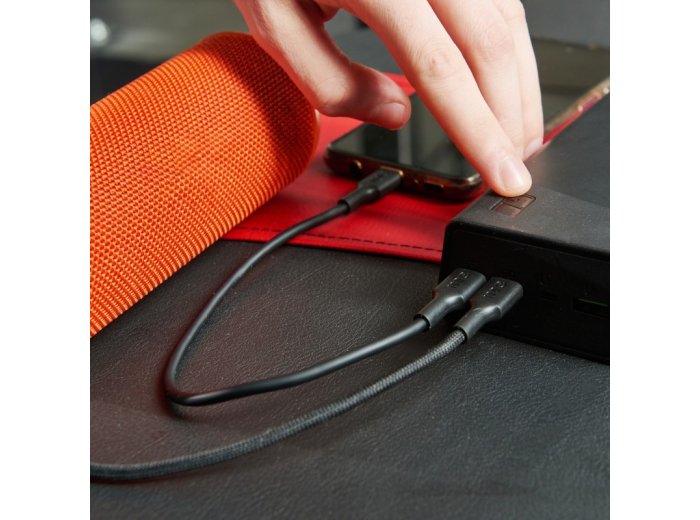 Kabel USB-C-USB-C PowerFlex 100W silikonowy 0.3m biały