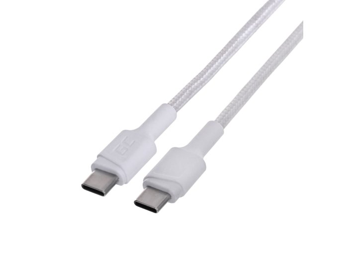 GREEN CELL KABEL KABGC30W GC POWERSTREAM USB-C - USB-C 120CM, POWER DELIVERY 60W, ULTRA CHARGE, QC 3.0, BIAŁY