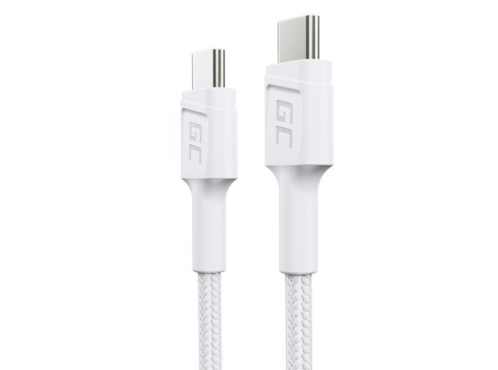 Kabel GC PowerStream USB-C do USB-C 30 cm, PD 60W, QC 3.0, biały