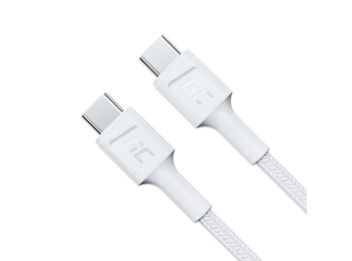 Kabel GC PowerStream USB-C do USB-C 30 cm, PD 60W, QC 3.0, biały