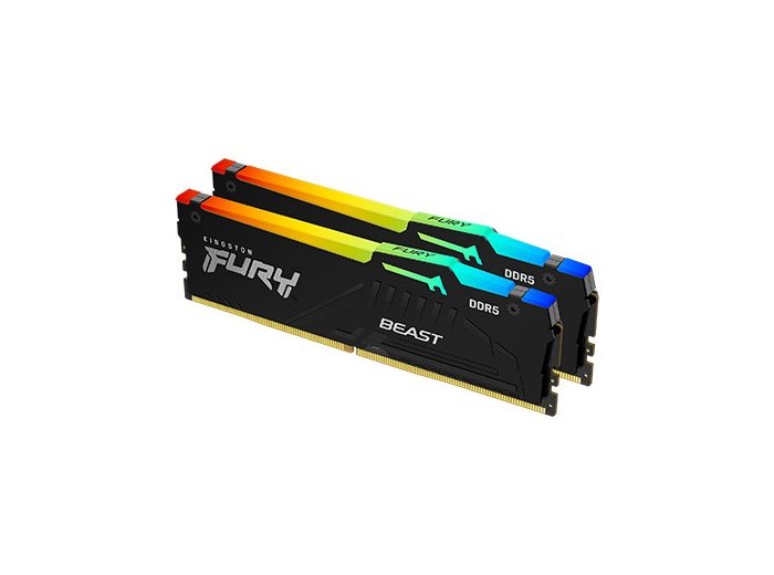Pamięć DDR5 Fury Beast RGB 16GB(2*8GB)/6000 CL30 EXPO czarna
