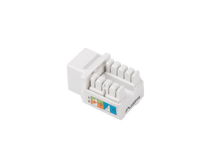 MODUŁ KEYSTONE GNIAZDO RJ45->LSA UTP KAT 5E 90° DO PUSZKI MONTAŻ