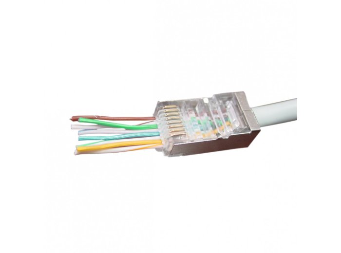 Wtyk sieciowy przelot 8P8C/FTP/50pak
