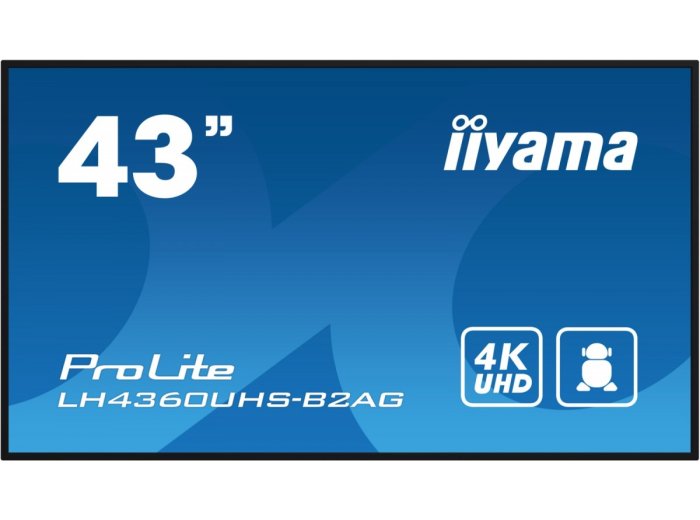 Monitor 43 LH4360UHS-B2A 24/7, 500cd, 4K, VA, Wifi, 6.5ms, 3xHDMI, 2xUSBR, J45, RS-232C
