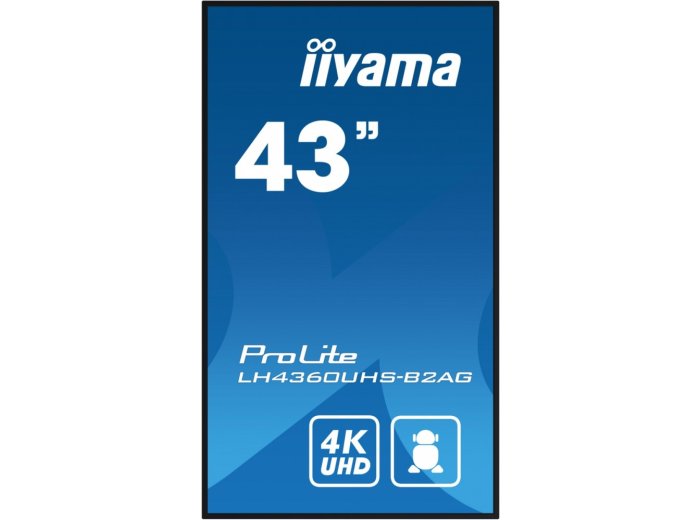 Monitor 43 LH4360UHS-B2A 24/7, 500cd, 4K, VA, Wifi, 6.5ms, 3xHDMI, 2xUSBR, J45, RS-232C