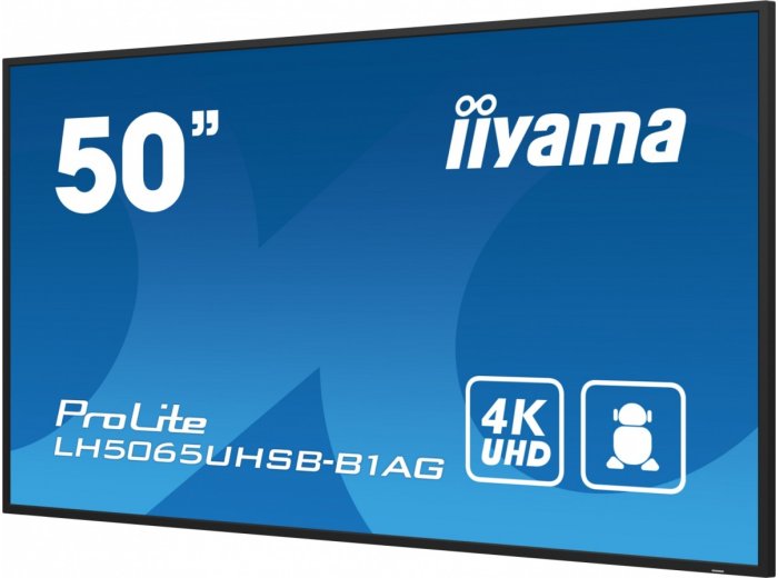 Monitor 50 cali LH5065UHSB-B1 AG, 24/7, VA, ANDROID 11, 4K, 800cd, iiSignage2, SDM, 2x HDMI, DP, 2x USB,2x 10W, RJ45, WiFi, 4/32GB, PION/POZIOM, 400x400(vesa)