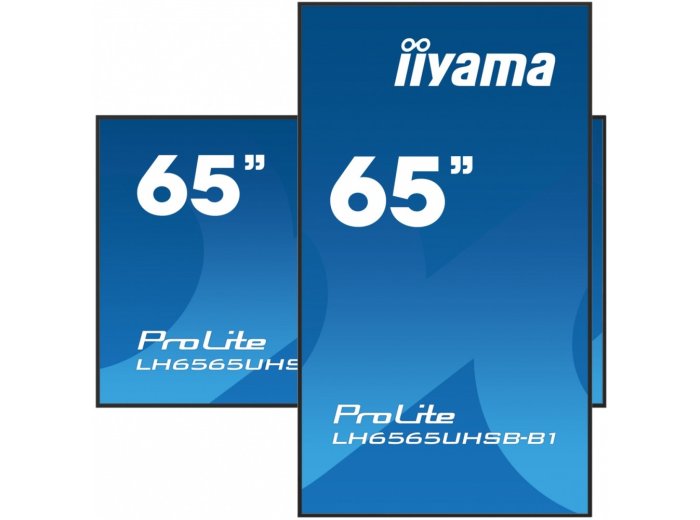 *IIYAMA 65'LH6565UHSB-B1, 24/7,IPS,ANDROID.11,4K,800cd, iiSignage2, SDM, 2x HDMI, DP, 2x USB,2x 10W, RJ45, WiFi, 4/32GB, PION/POZIOM, 400x400(vesa)