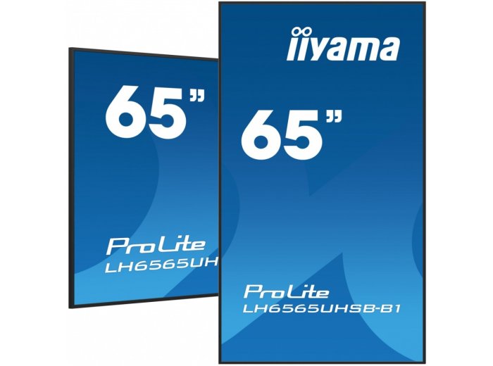 *IIYAMA 65'LH6565UHSB-B1, 24/7,IPS,ANDROID.11,4K,800cd, iiSignage2, SDM, 2x HDMI, DP, 2x USB,2x 10W, RJ45, WiFi, 4/32GB, PION/POZIOM, 400x400(vesa)
