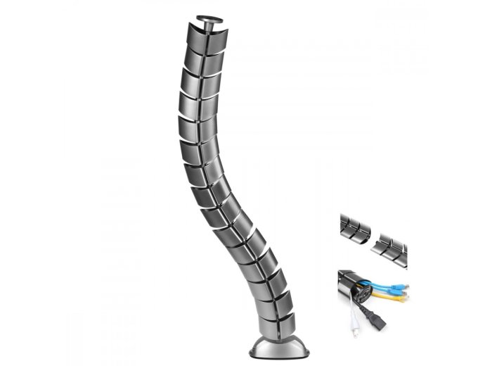 Organizator maskownica kabli do biurka MC-768 S srebrna