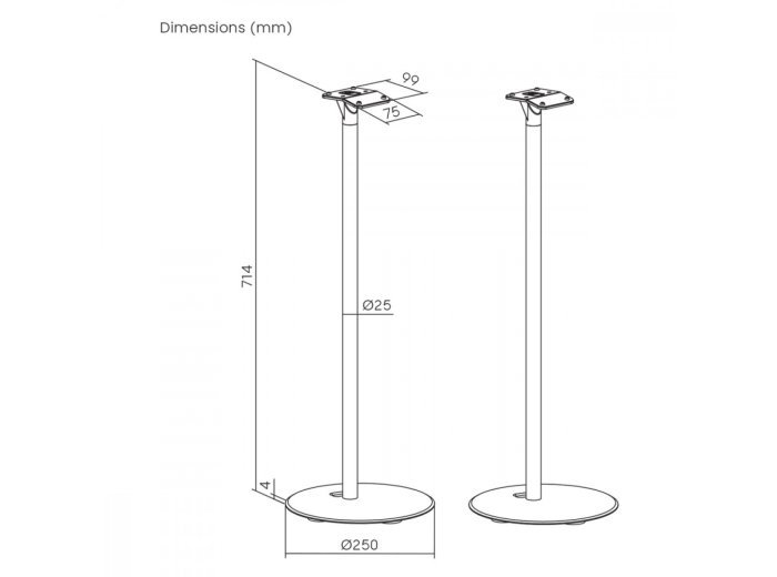 Stojaki podłogowe do Sonos ERA 300, MC-995 max 5kg