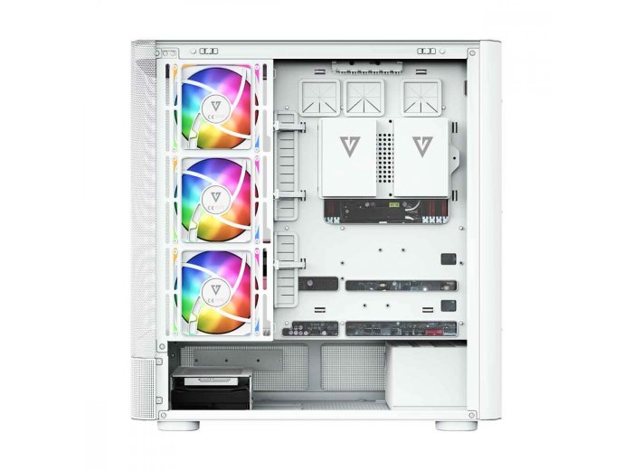Obudowa VOLCANO AQ300 MID RGB GLASS 4 wentylatory biała