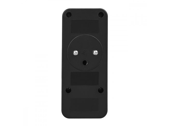 Rozdzielacz na 3 gniazdka MCE248 F/B 2xUSB-A 2xUSB-C czarny