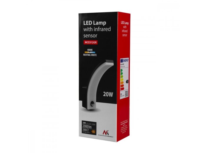 Lampa LED z czujnikiem ruchu MCE512 GR
