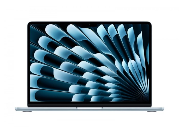 MacBook Air 13.6 cala: M5 10/10, 16GB, 1TB SSD, bez zasilacza - Błękitny