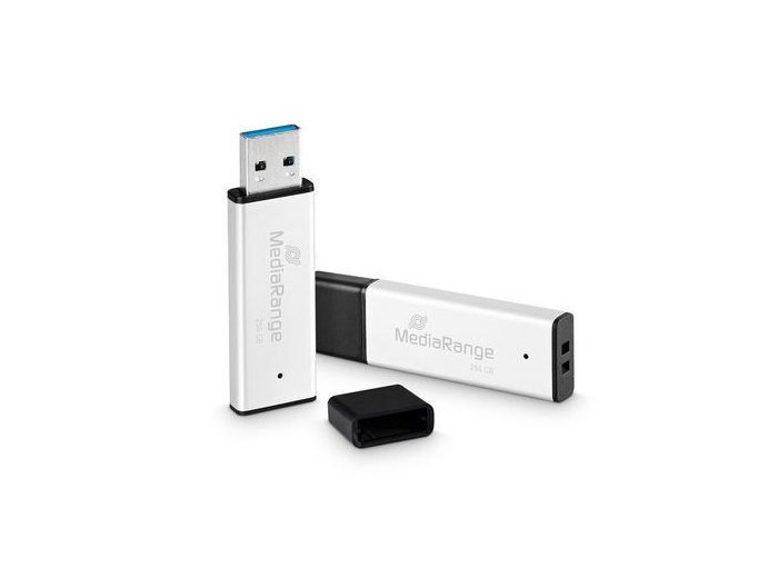 MediaRange MR1903 pamięć USB 256 GB USB Typu-A 3.2 Gen 1 (3.1 Gen 1) Czarny, Srebrny