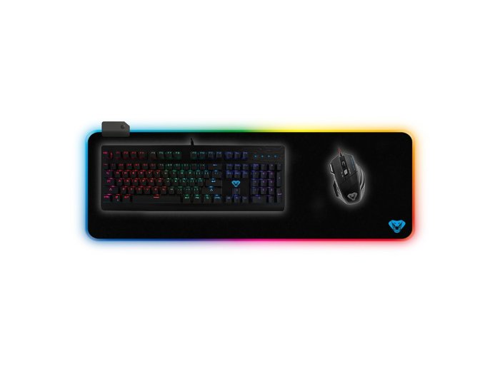 Duża mata gamingowa z kolorowym podświetleniem RGB GAMING MAT MT262
