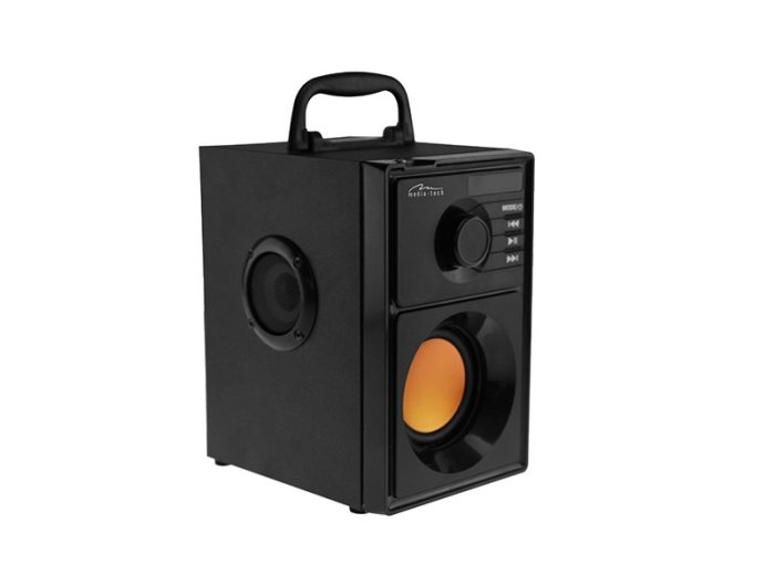 Głośnik BOOMBOX BT MT3145 Bluetooth 5.1+EDR/FM/MP3/MicroSD/USB/AUX/Pilot/USB-C/LED/RMS 15W/PMPO 600W