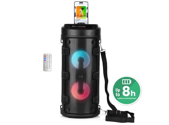 MEDIA-TECH PARTYBOX KEG BT- KOMPAKTOWY GŁOŚNIK STEREOFONICZNY BLUETOOTH Z RADIEM FM, ODTWARZACZEM MP3 MT3165