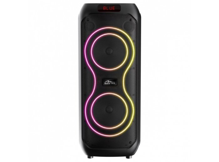 Głośnik bluetooth power audio MAX MT3185 Bluetooth 5.3+EDR/TWS/MP3/MicroSD/USB/AUX/Karaoke/USB-C/RMS 120W/PMPO 1400W