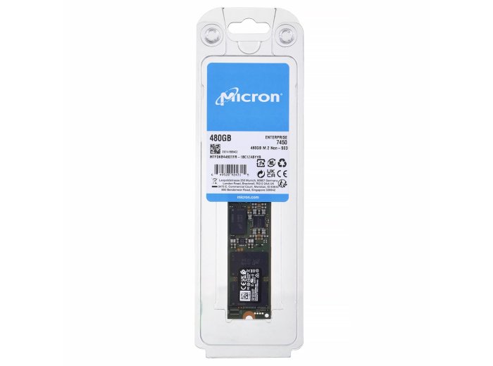 Dysk SSD Micron 7450 PRO 480GB M.2 (22x80) NVMe Gen4 MTFDKBA480TFR-1BC1ZABYYR (DWPD 1)