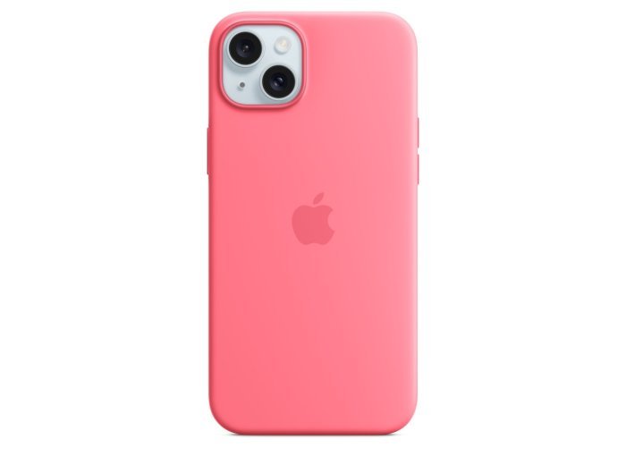 Silikonowe etui Apple z MagSafe Pink, do iPhone 15 Plus