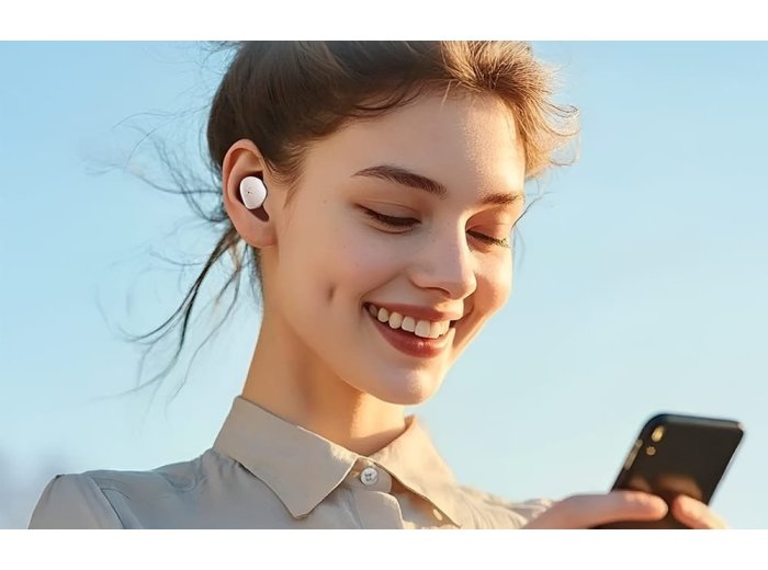 Bezprzewodowe słuchawki douszne Vention Donut-Shaped BT 5.3 IPX4 czarne