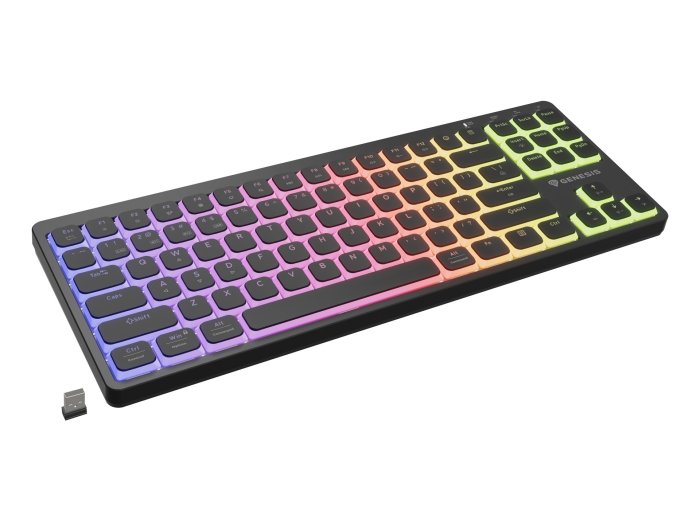 GENESIS Thor 430 TKL Wireless klawiatura Gaming USB + RF Wireless + Bluetooth QWERTY US English Czarny