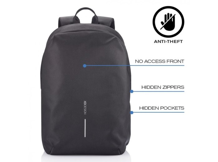 Plecak antykradzieżowy BOBBY SOFT BLACK