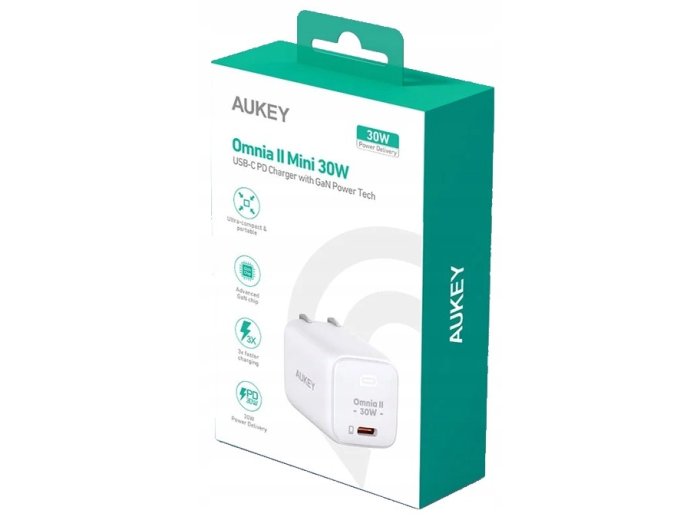 PA-B1L White Omnia II Mini ładowarka sieciowa 1xUSB-C PowerDelivery 30W 5A