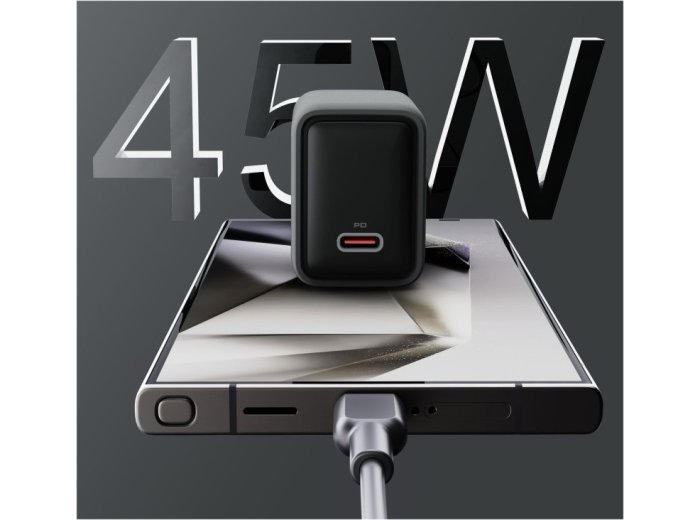 PA-C2 ładowarka sieciowa 1xUSB-C PD 45W 4A QC4+ PD3.0 AFC PPS FCP SCP SSCP