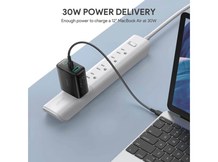PA-D1 ładowarka sieciowa 2xUSB Power Delivery (1xUSB A+1xUSB C) 5.4A 30W Dynamic Detect
