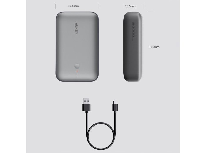 PB-Y57 Mini Power Bank 20000mAh 22.5W 2xUSB PD 3.0 QC 3.0 LED