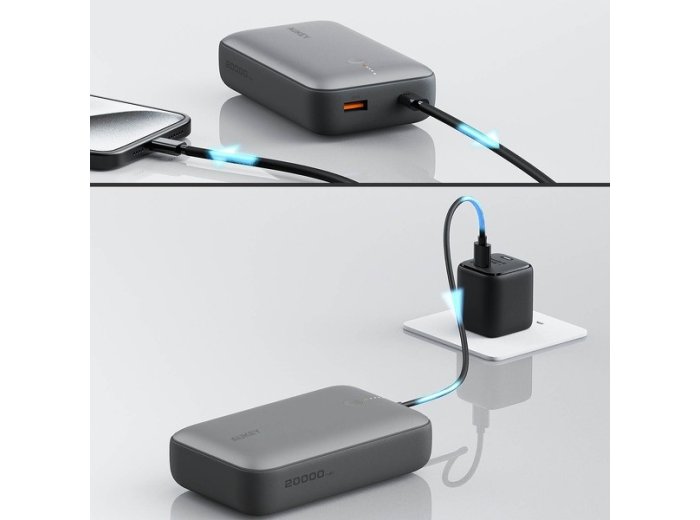 PB-Y57 Mini Power Bank 20000mAh 22.5W 2xUSB PD 3.0 QC 3.0 LED