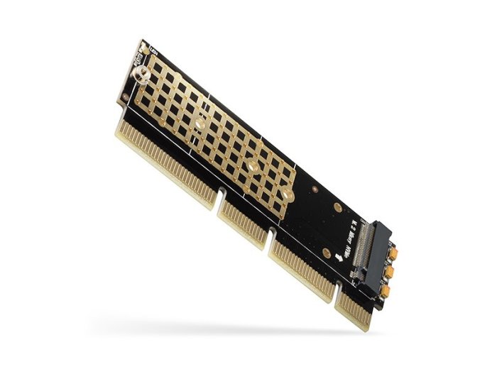 PCEM2-1U Adapter wewnętrzny PCIe x16/x8/x4, M.2 NVMe M-key slot, 1U